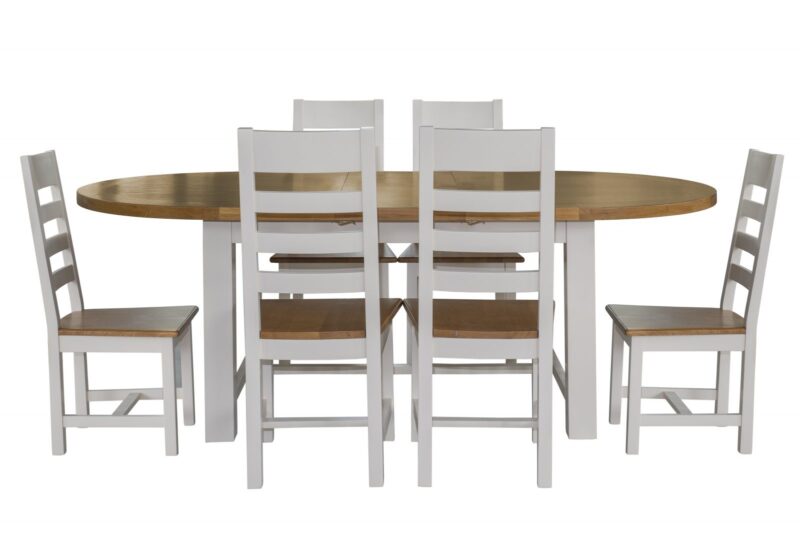 Skellig Extending Round Dining Table + 4 Chairs