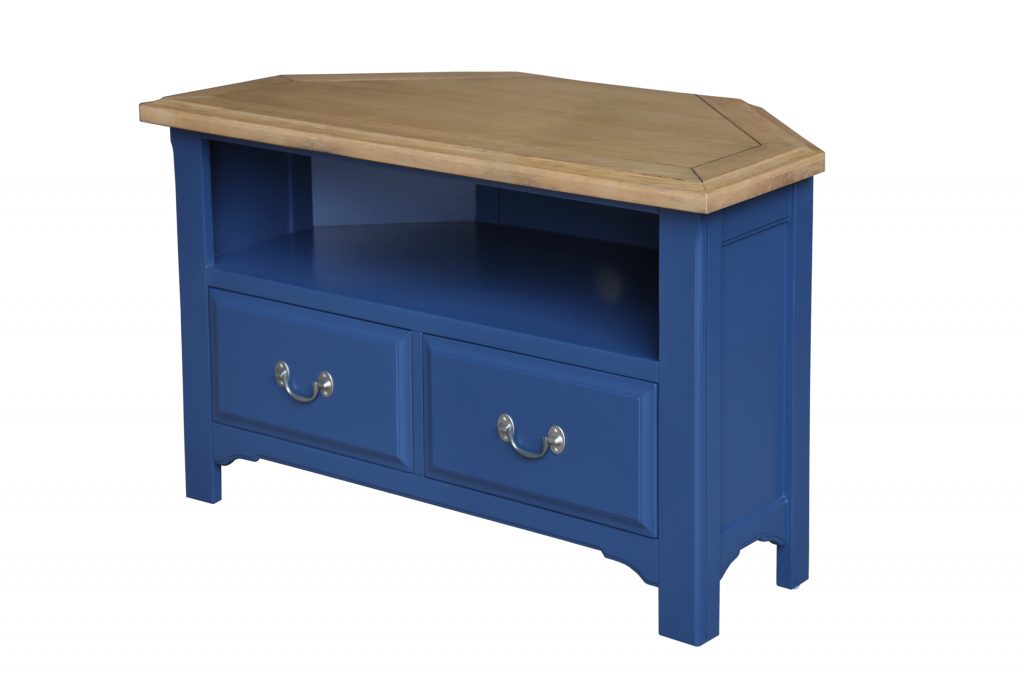 Marine Bleu Corner TV Unit Lane Brothers Homestore